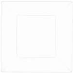 SQUARE 6.5in. WH PLASTIC PLATES 10/PK