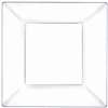SQUARE CLEAR LUNCHEON PLASTIC PLATES