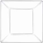 SQUARE CLEAR LUNCHEON PLASTIC PLATES