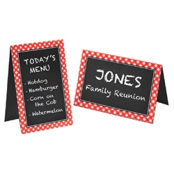 Picnic Party Chalkboard Tent Cards
