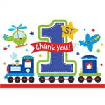 All Aboard Boy Die-Cut Postcard Thank You Cards