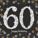 Sparkling Celebration 60th Beverage Napkins