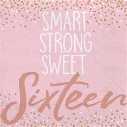 Blush Sweet Sixteen  Beverage Napkins