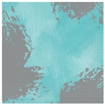 Robin's-Egg Blue Brushstroke Beverage Napkins