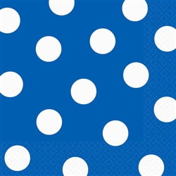 American Summer Blue Dots Beverage Napkins