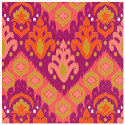 Orange Ikat Luncheon Napkins