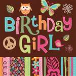 HIPPIE CHICK BIRTHDAY LUNCHEON NAPKINS