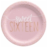 Sweet Sixteen Blush 7 In Metallic Plates