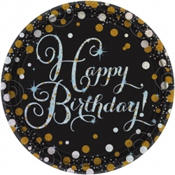 Sparkling Birthday Celebration 9 Inch Plates