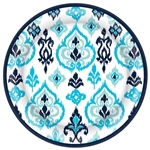 Caribbean Ikat Round Plates, 8 1/2"