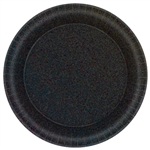 Black Round Prismatic Plates, 8 1/2"