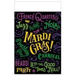 Mardi Gras Plastic Table Cover