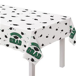 True To Your School Graduation Table Cover - Green