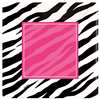 Zebra Party 10in Square Plates