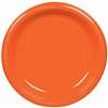 ORANGE 7  PLASTIC PLATE PARTY PACK - 50CT