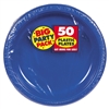 Royal Blue 10 Inch Plastic Plates Party Pack - 50 Count