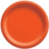 Orange 6 3/4 inch Paper Plates Big Party Pack - 50 Count