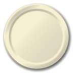 IVORY LUNCHEON PAPER PLATES 9in.-20 Ct