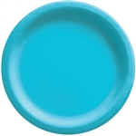 Caribbean Blue 8.5" Paper Plates - 20 Count