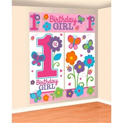 Sweet Birthday Girl Scene Setters Wall Decorating Kit