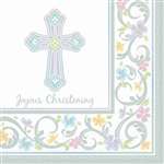 BLESSED DAY CHRISTENING BEVERAGE NAPKINS