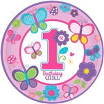 Sweet Birthday Girl Round Plates (10 1/2 in)