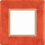 POPPY RED 10" SQUARE MID COUNT PLATES