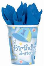 1ST BDAY ALL STAR 9OZ CUPS