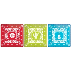 Viva La Party 7" Square Dessert Plates