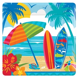 Sun & Surf 7 Inch Square Plates - 18 Count