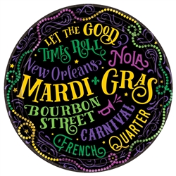 Mardi Gras 9" Plates - 60 Count