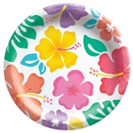 Summer Hibiscus 8.5" Paper Plates - 50 Count