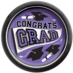 True To Your School Graduation 8.5" Inch Plates - Purple