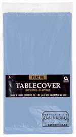 PASTEL BLUE BANQUET TABLECOVER PLASTIC-54 X108