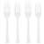 White Heavyweight Plastic Forks - 50 Count