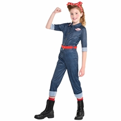 Rosie The Riveter Kid's Large Costume