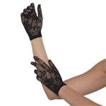 Lady's Black Lace Gloves