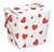 Printed Paper Quart Pail with Hearts