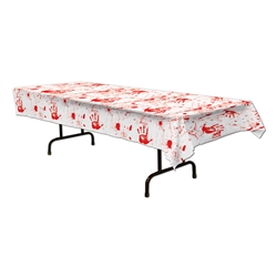 Hand Print Blood Splatter Table Cover