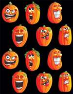 WACKY JACK-O-LANTERN STICKERS