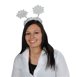 Snowflakes Glittered Head Boppers