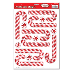 Candy Cane Window Clings