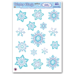 CRYSTAL SNOWFLAKE CLINGS