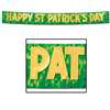 St Patrick's Metallic Fringe Banner