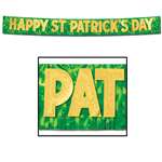 St Patrick's Metallic Fringe Banner