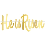 He Is Risen Streamer Banner - Gold