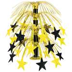 STAR CASCADE CENTERPIECE - BLACK AND GOLD