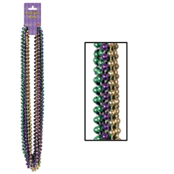 Purple Green and Gold Party Beads