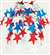 Red, White and Blue Star Hanging Cascade Decoration