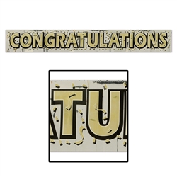 Congratulations Metallic Fringe Banner